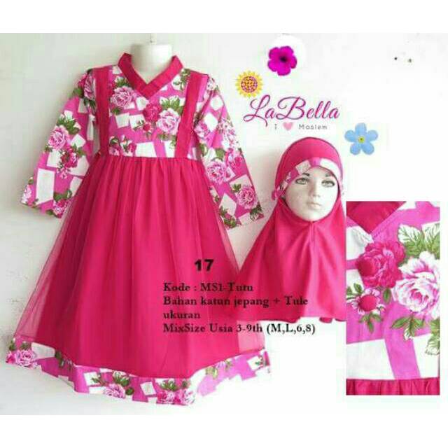 Gamis Overall Labella Tutu | Labella Gamis Branded | Agen labella