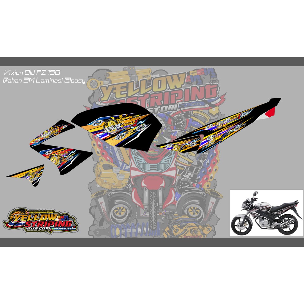 STRIPING VIXION OLD FZ 150 SEMI HOLOGRAM KEREN