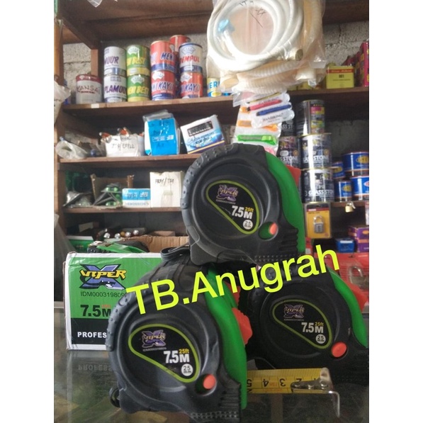 Meteran 7.5M Tukang Bangunan Roll 7,5 Meter 7.5 M Jaket Measuring Tape Rol Meter Measure Tape 7.5M