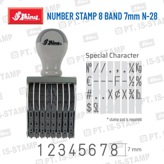 

Dijual Shiny Number Stamp 8 Band 7mm N 28 Limited