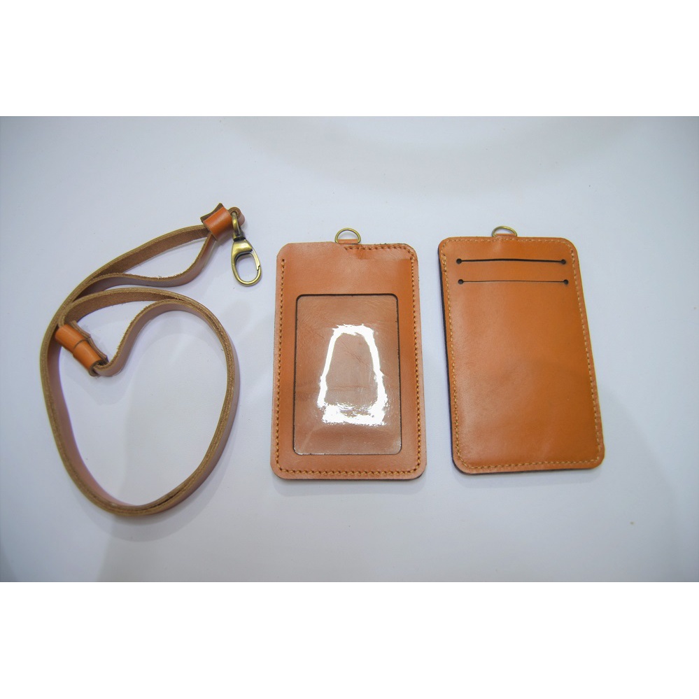

ID Card Holder Kulit Asli Model Keplek / Kalung