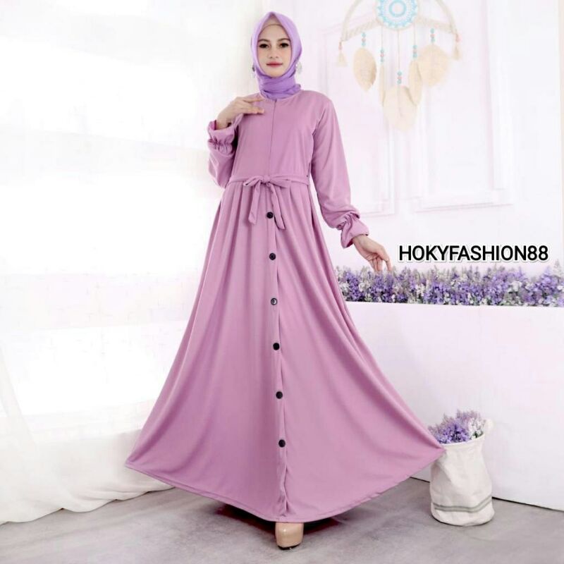 PLAIN DRESS-BAJU GAMIS JERSEY MUSLIM WANITA CANTIK TERBARU