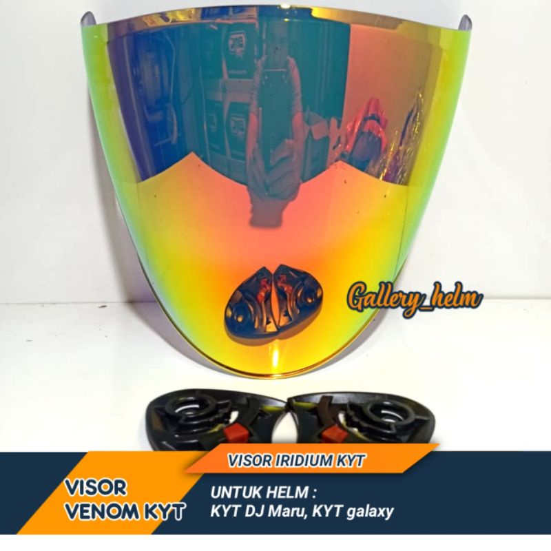 HELM KYT GALAXY FLAT R PUTIH | PAKET GANTENG VISOR VENOM-Visor venomnya aja