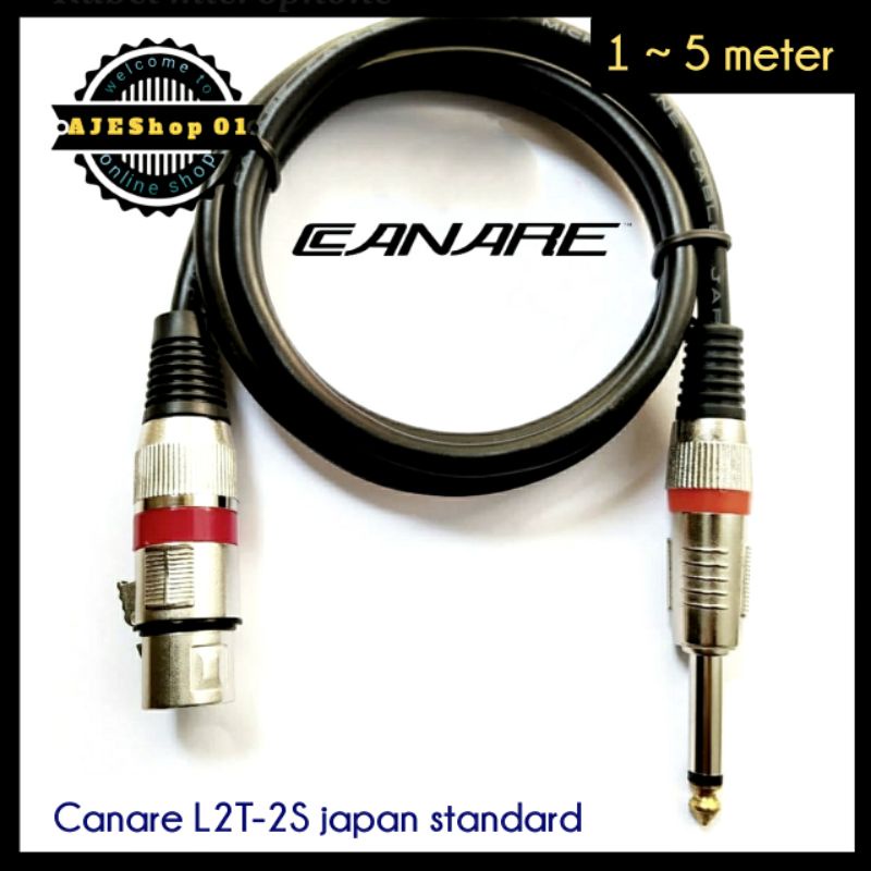 Kabel microphone / kabel jack canon xlr female to akai kabel canare japan standard 1 sampai 5 meter