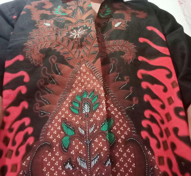Kemeja Batik Pria Lengan Pendek Bahan Premium Full Furing Ori Batik Solo Ukuran M L Xl Xxl