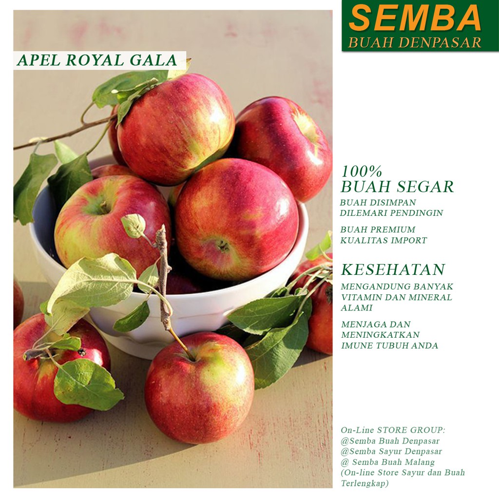 

APEL ROYAL GALA buah fruit sayur sayuran sembako pangan food bahan makanan segar fresh DENPASAR BALI