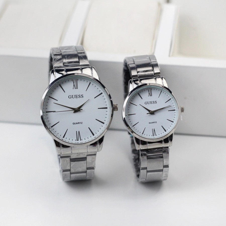 Jam Tangan Couple Guess Fashion Rantai Quartz Analog - 2