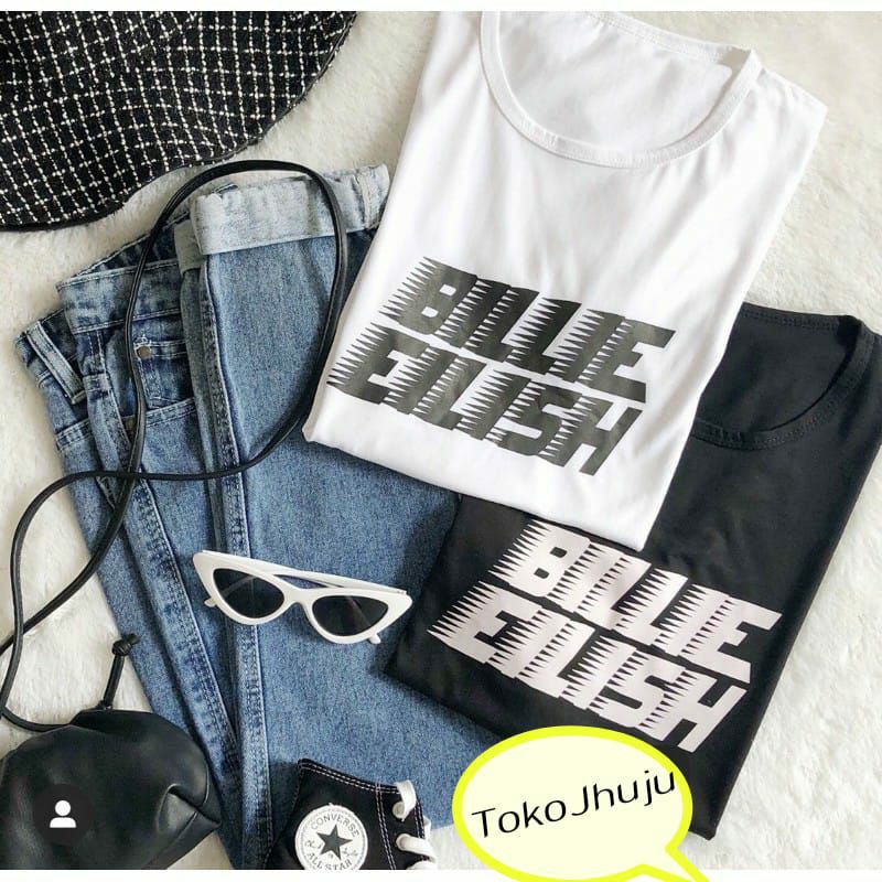 Baju Kaos Billie Eilish Text logo