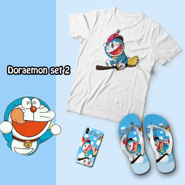 Doraemon Gift Kaos dan Sandal