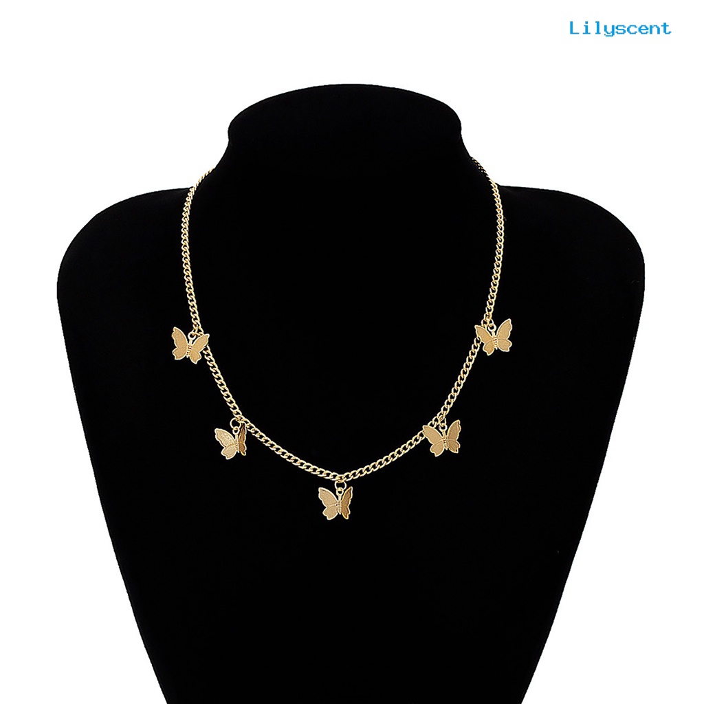 Kalung Rantai Adjustable Bahan Alloy Dengan 5 Liontin Untuk Kencan