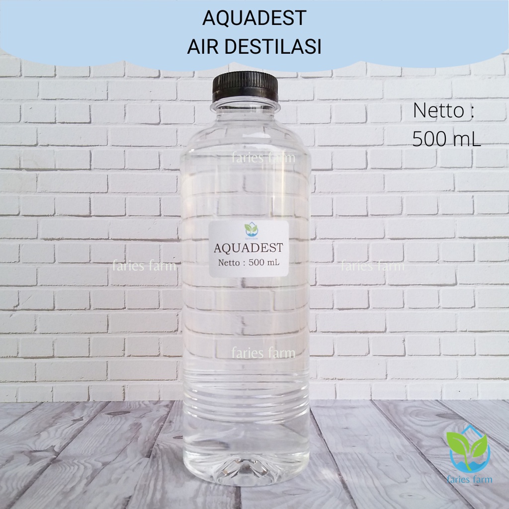 Aquadest 500 mL / Air Destilasi / Air Suling / Destilated Water Akuades Murni 500 mL