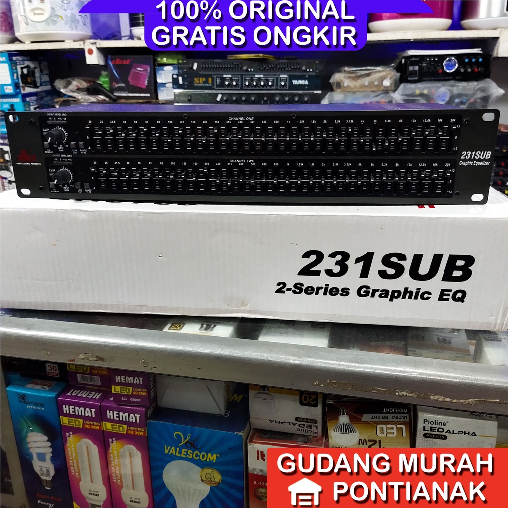 Equalizer DBX 231 SUB SUBWOOFER Penjernih suara Amplifier aqualizer original asli DBX 231SUB