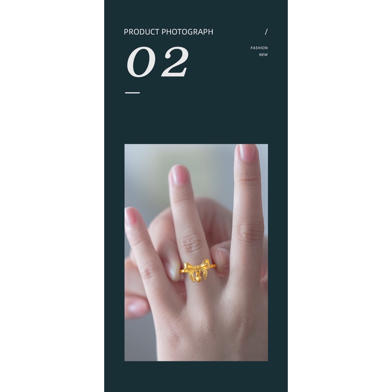 Cincin Lapis Emas Asli Kadar 375 Desain Kupu-Kupu Hati Untuk Wanita