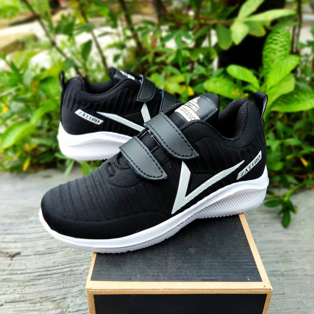 Sepatu Anak Spot Running Spatu Sneakers Sneaker Velcro Sporty Sport Santuy Sekolah Paud, SD, SMP, Pria Laki-laki Wanita Perempuan Trendy Trendi keren Gaul Original terkini kekinian terbaru murah