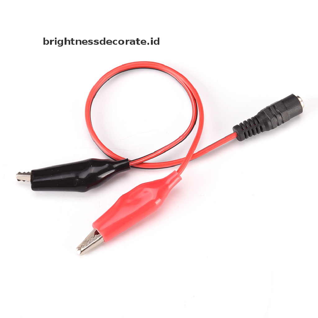 Kabel Power Dc 5.5mm X 2.1mm Dc Female / Male Jack Konektor Ke 2 Alligator Clip