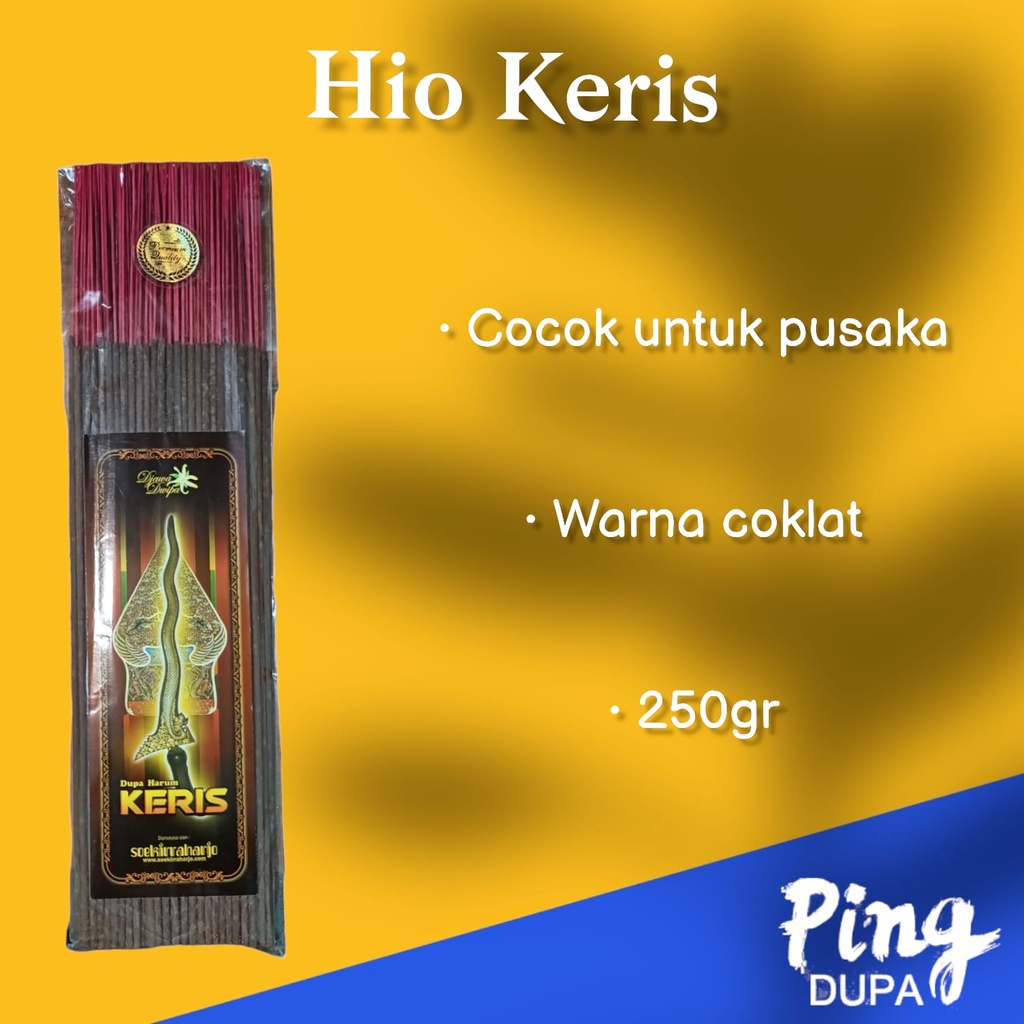 Dupa Hio Cap Keeris Kemasan 250gr Cocok Untuk Pusaka