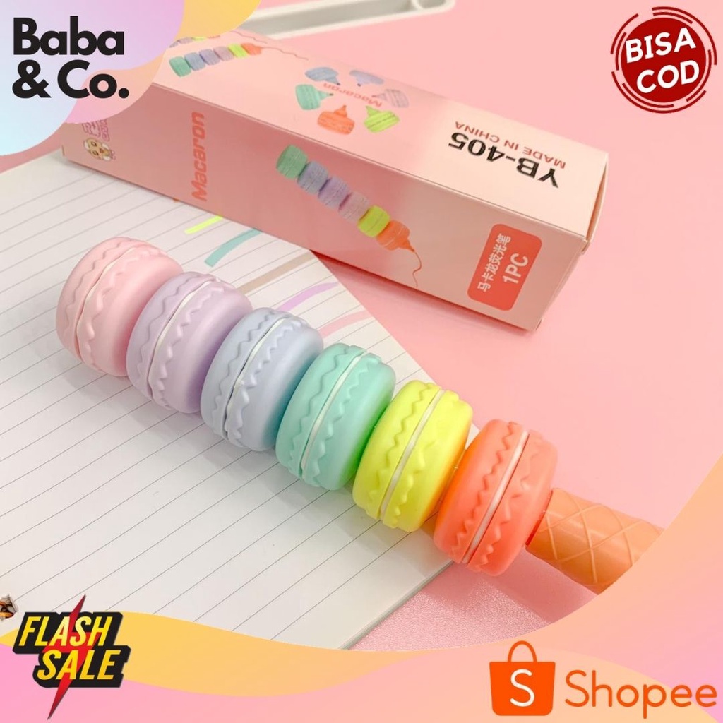 

STABILO MARKER HIGHLIGHTER SUSUN KARAKTER MACARON LUCU CUTE 1 SET 5 WARNA TERMURAH FANCY UNIK COD