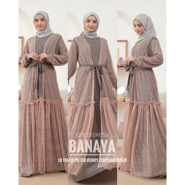 Daster Arab Dolce Dress Banaya 2 in 1 Original Dolce Dress