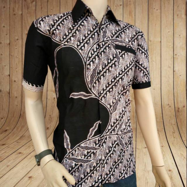 Kemeja Batik Pria Lengan Pendek Lurik Seno Batik Pekalongan