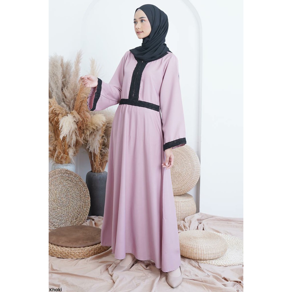 Gamis Renda Brukat Aulia Dress Wanita