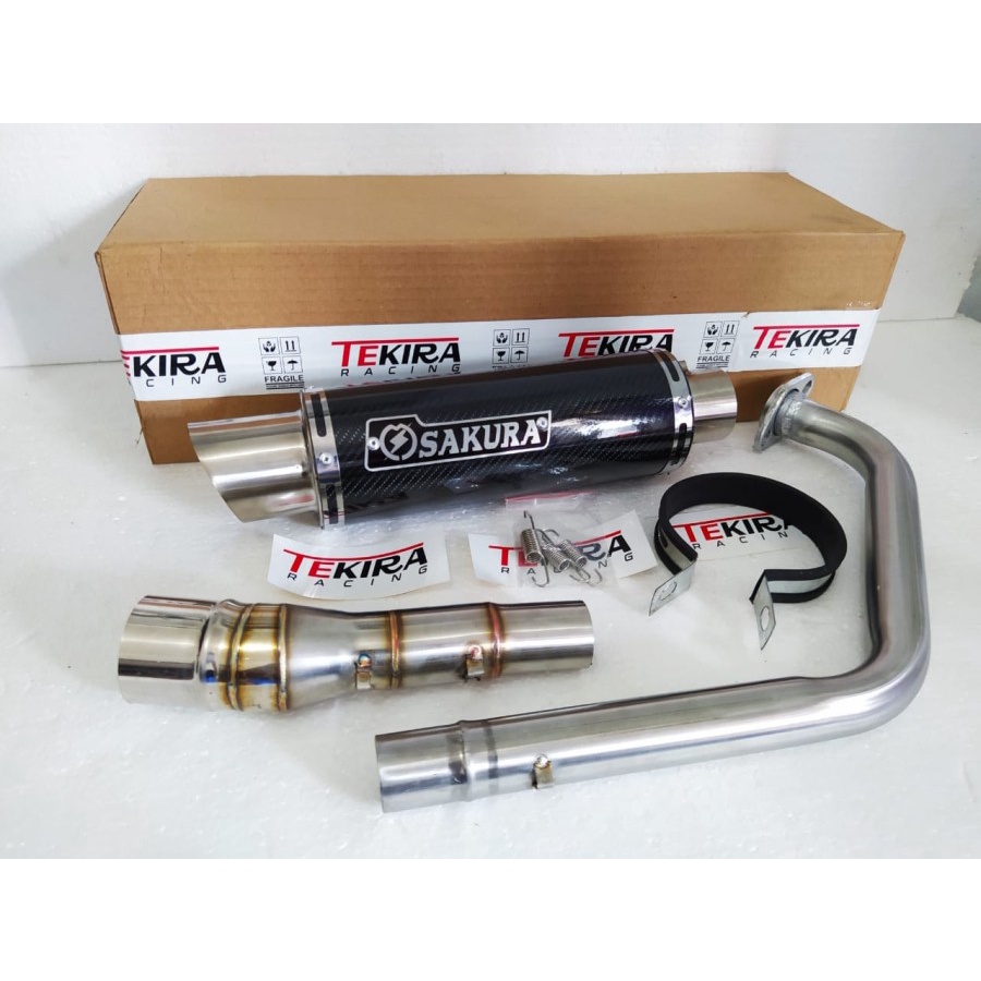 Knalpot Kolong Underbelly New R15M R15 Vva V4 V3 V2 Old Sakura Carbon - R15M V4 BERKUALITAS