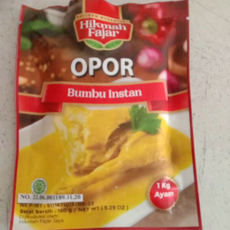 

Bumbu Opor Hikmah Fajar 150 gr