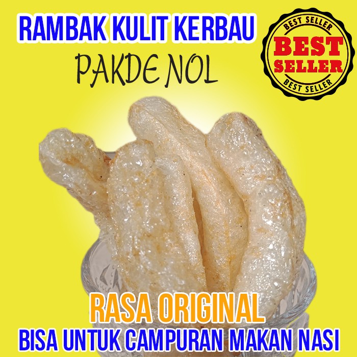 

RAMBAK KERBAU RASA ORIGINAL Kerupuk Kulit Cemilan Snack Dorokdok Jajanan Kekinian Bisa Untuk Seblak