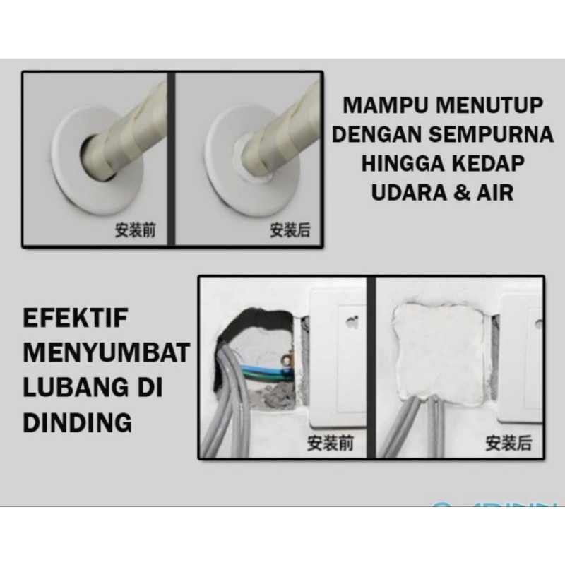 dempul penambal celah dinding,saluran air,celah kabel /plastisine dll