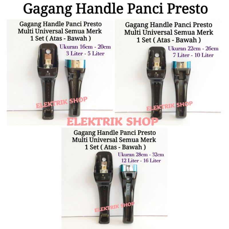 GAGANG HANDLE PANCI PRESTO MULTI UNIVERSAL SEMUA MEREK UKURAN LENGKAP 16CM - 32CM ( 3 LITER - 16 LITER )