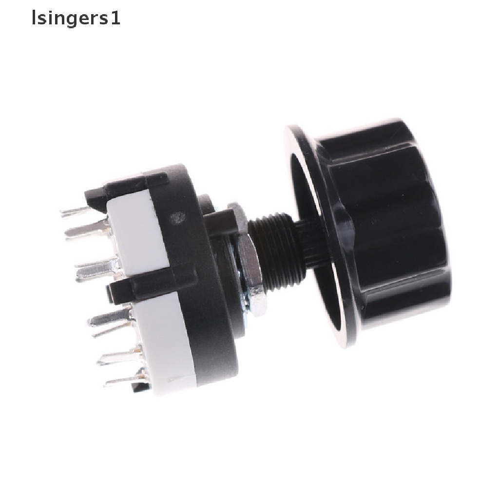 (lsingers1) Rs26 1pc Saklar Rotary Channel 2 Pole Posisi 6 Posisi Dengan Knob