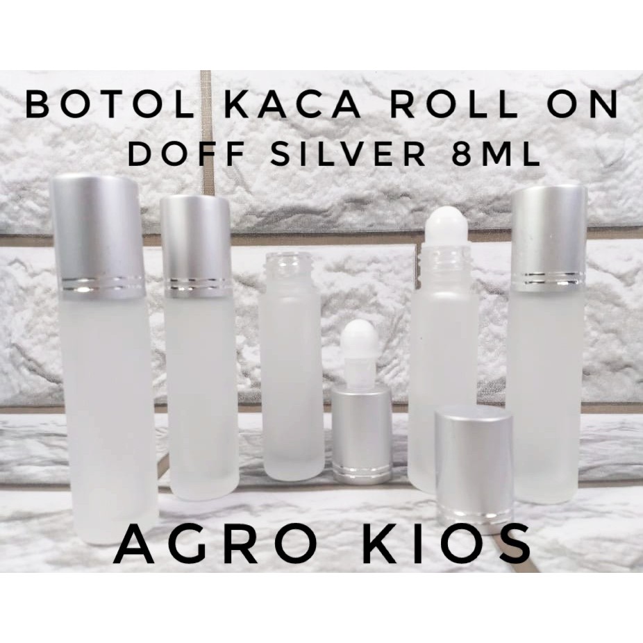 Jual Botol Refill Parfum / Botol Kaca Doff Silver 8ml