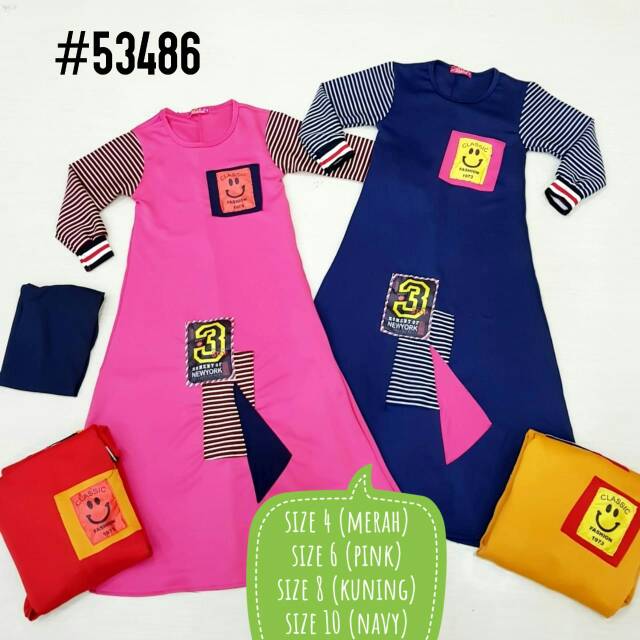 Gamis anak Catherine model sporty