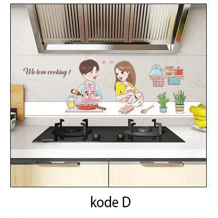 Wallpaper Sticker Kitchen/Stiker dinding Dapur Anti Panas &amp;Anti Minyak