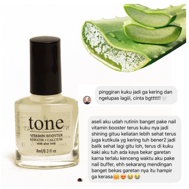 TONE vitamin kuku halal bpom murah asli menutrisi kulit kutikula salon meni pedi menicure pedicure kinclong kuteks kutek pewarna transparant polos cat nail pengkilat booster keratin calcium mengatkan menumbuhkan sehat alami rusak kering patah