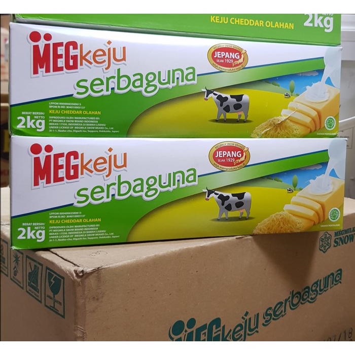 

Keju- Keju Meg Cheddar Serbaguna 2 Kg Cheese -Keju.