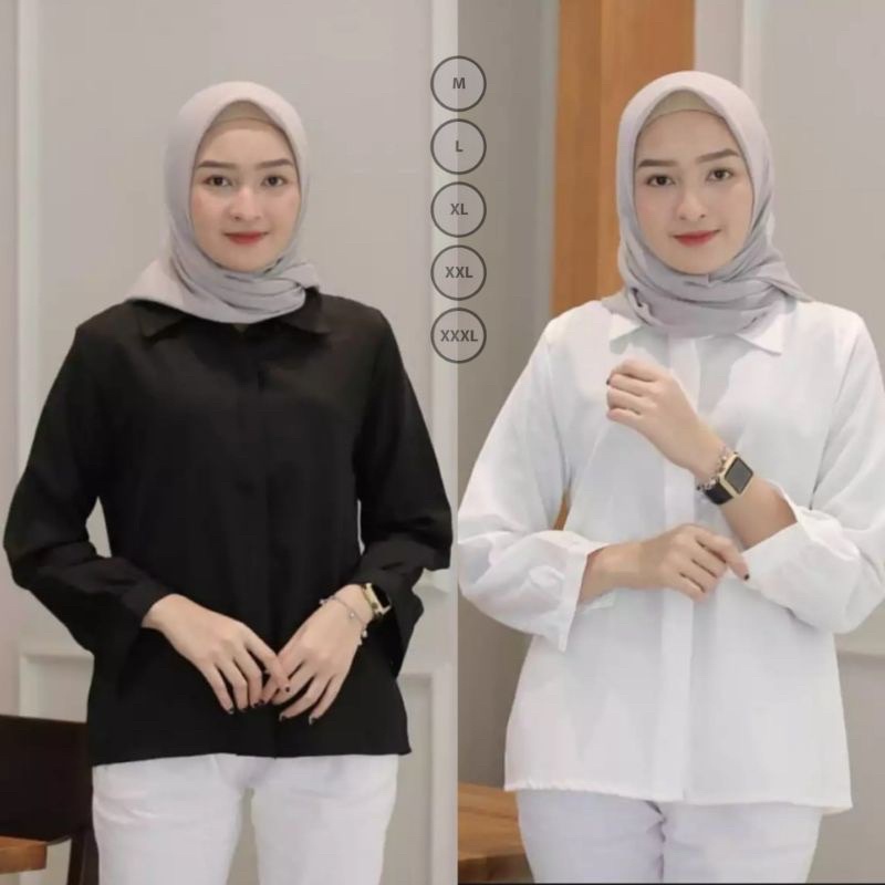 Jual Kemeja Wanita Kemeja Putih Formal Wanita Kemeja Polos Putih Kerja