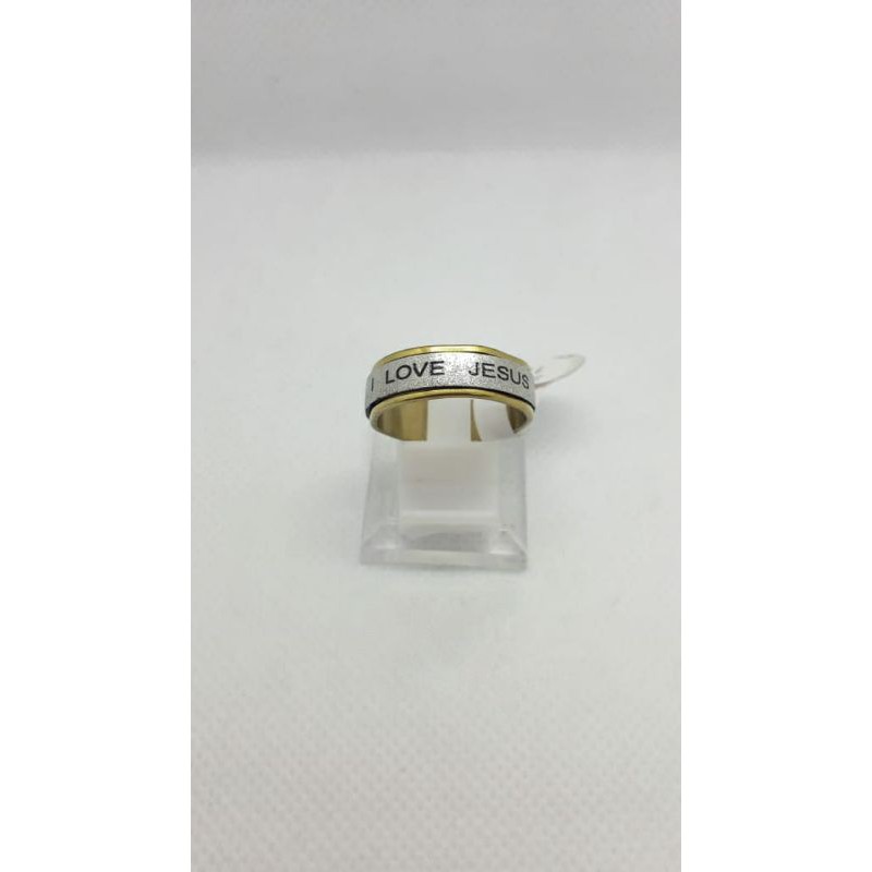 Fourfashion Cincin Titanium I Love Jesus Christian