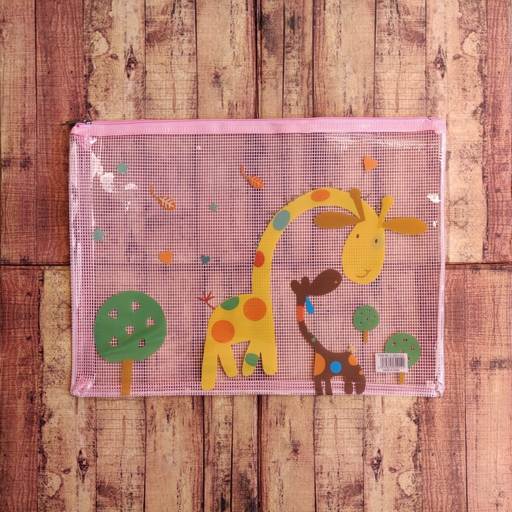 Map Plastik Resleting Jaring A4 - Zipper Bag Cute 2014 - Map Kantung Fancy