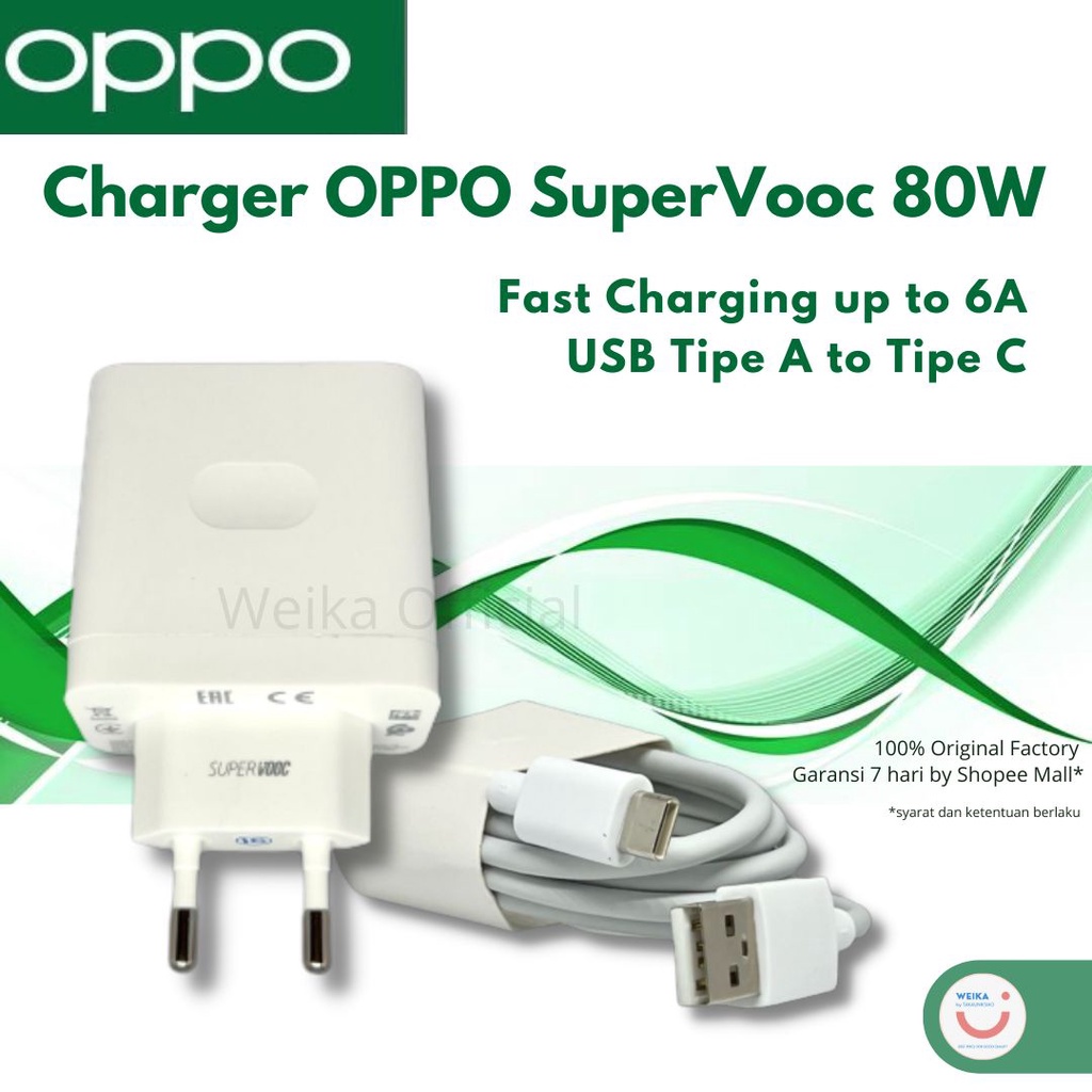 Charger Chasan Casan Oppo 80W 80 Watt SuperVooc Type C