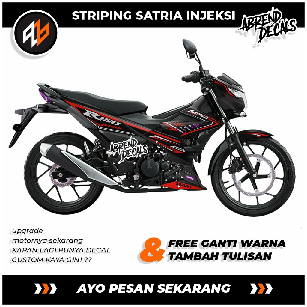 STRIPING SATRIA FU INJEKSI 2021 / STICKER SATRIA INJEKSI / ACCESORIES STICKER BODY MOTOR SATRIA FU