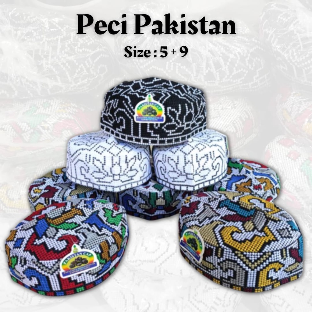 Peci Pakistan/Kopiah Pakistan/Peci Pakistan Full Bordil