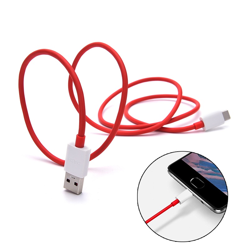 {LUCKID}Red Dash Charge Fast Charger Data Type-C USB Cable For Oneplus 3 Three NEW