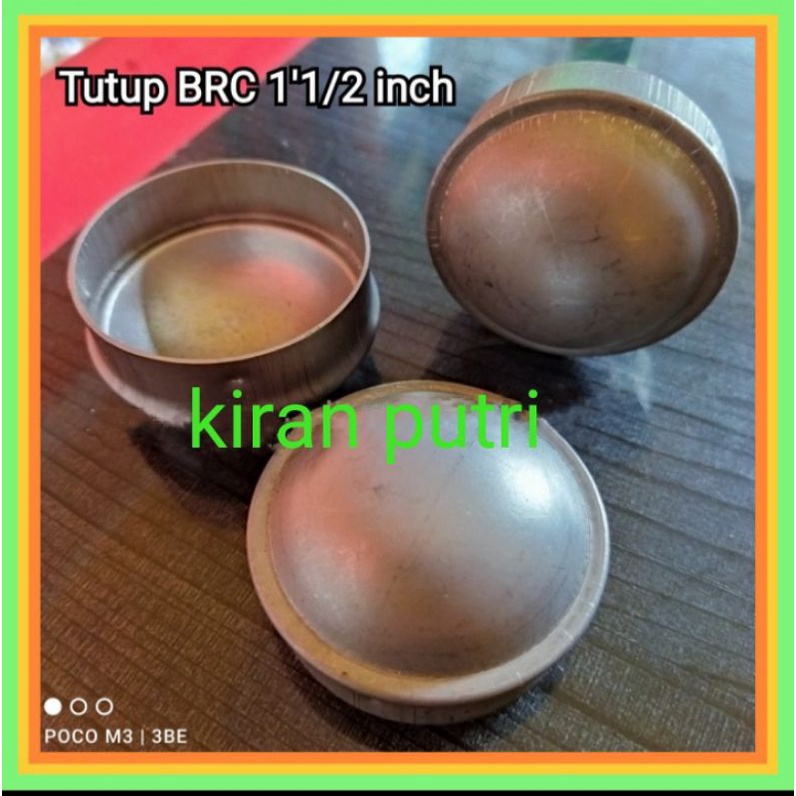 Dop tutup tiang pagar brc  1,5 inchi topi pipa galvanis 1 1/2 in