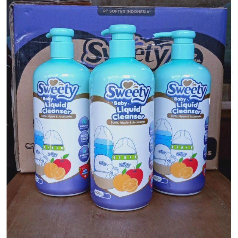 SWEETY BABY LIQUID CLEANSER BOTTLE SABUN CUCI BOTOL BAYI - 500 ML

