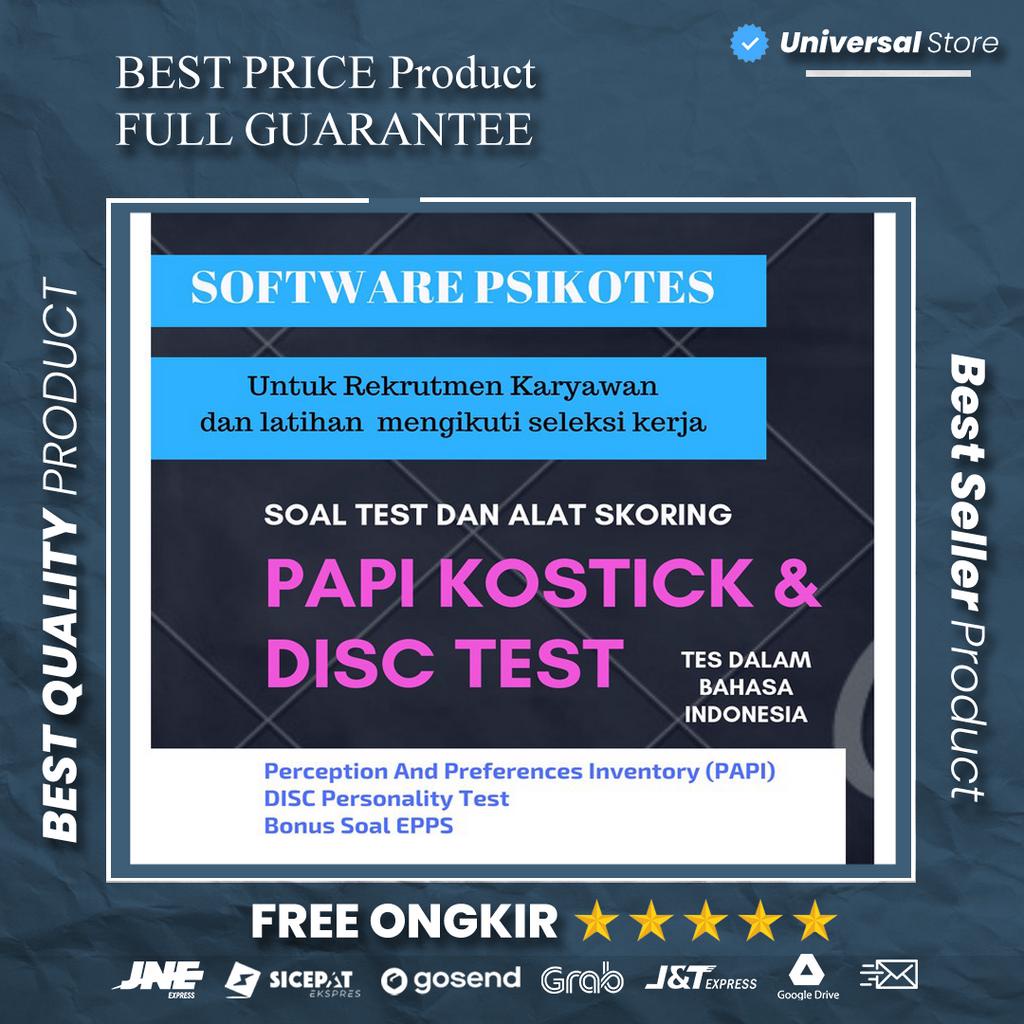 Koleksi Soal Test dan Alat Skoring Psikotest Papi Kostick & Disc Test Psikologi