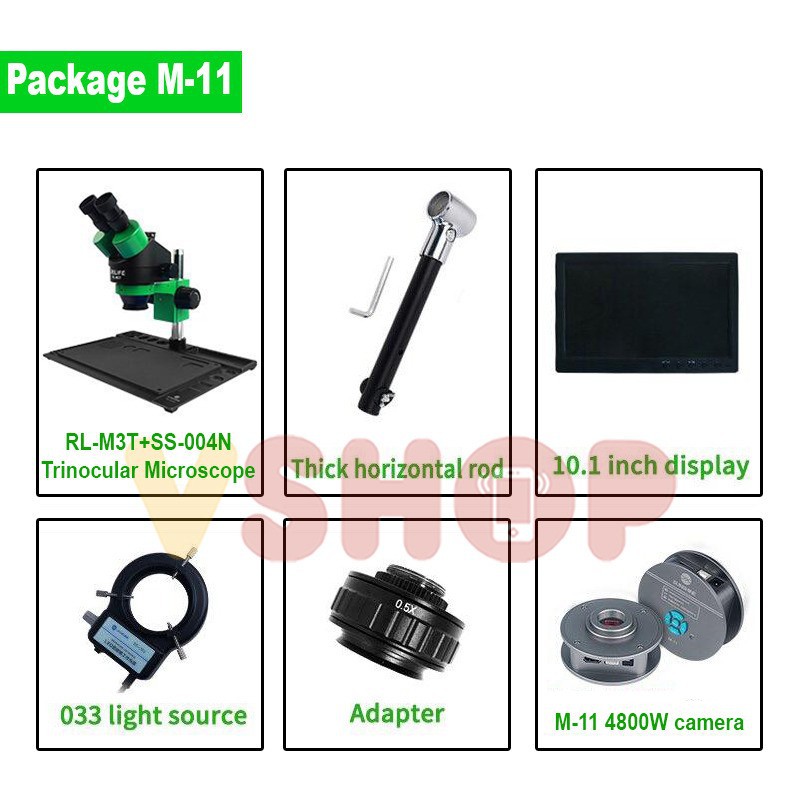 MICROSCOPE MIKROSKOP TRINOCULAR RELIFE RL-M3T+SS-004N+LED LAMP+DISPLAY