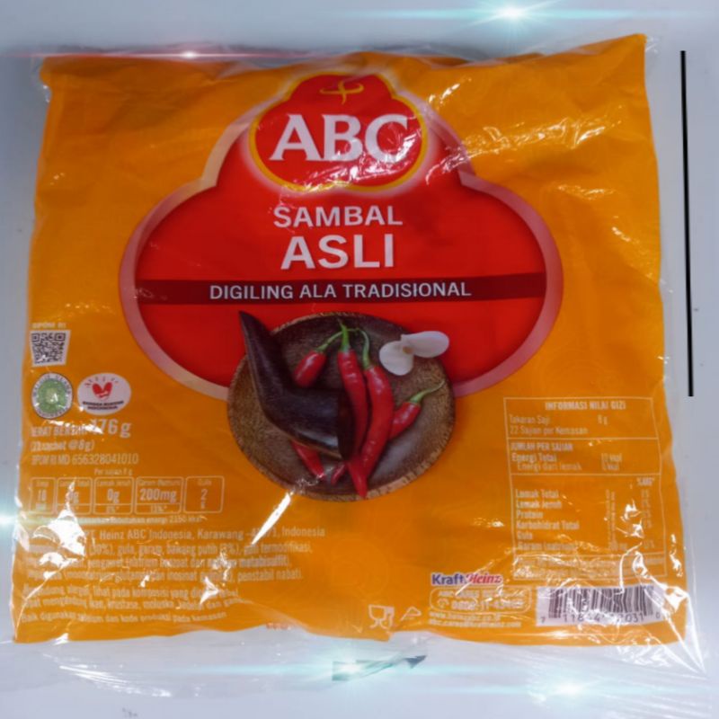 

ABC sambal asli sachet 1 pack isi 22 sachet