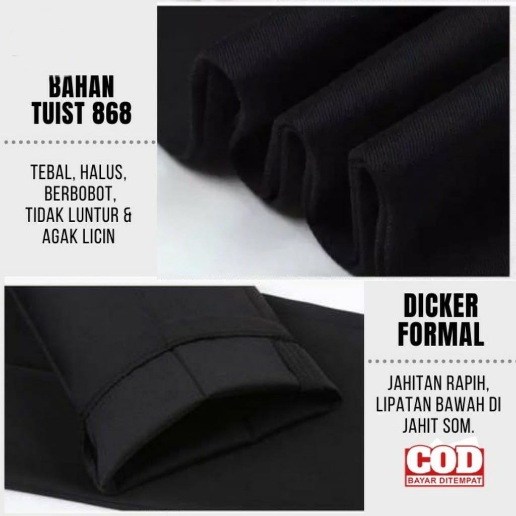 CELANA KANTOR PRIA JUMBO CELANA KERJA CELANA FORMAL CELANA JUMBO CELANA SLIMFIT 39-44 BAHAN WOLL