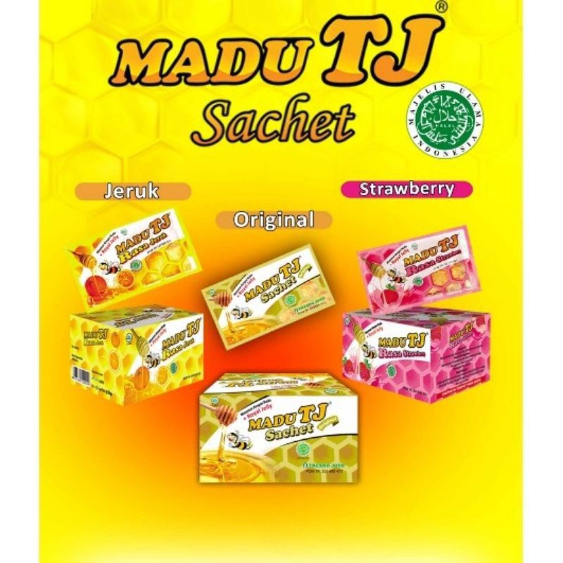 TRESNOJOYO MADU TJ RASA JERUK/STRAWBERRY PER SACHET - ED 11/2025