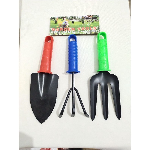 ALAT BERKEBUN SET 3 PCS-GARDEN TOOLS-ALAT KEBUN-ALAT TAMAN-SEKOP TAMAN-GARPU TAMAN-GARUKAN TAMAN